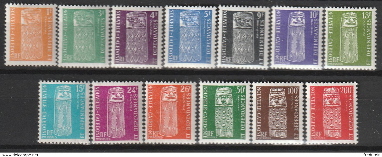 NOUVELLE CALEDONIE - Timbres De SERVICE N°1/13 ** (1959) Totems - Dienstmarken