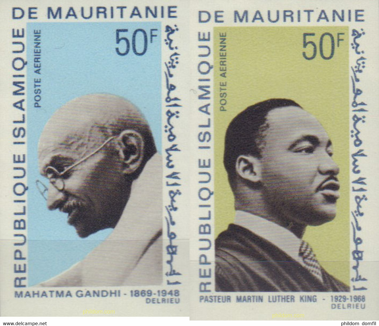 595205 MNH MAURITANIA 1968 APOSTOLES DE LA PAZ - Martin Luther King