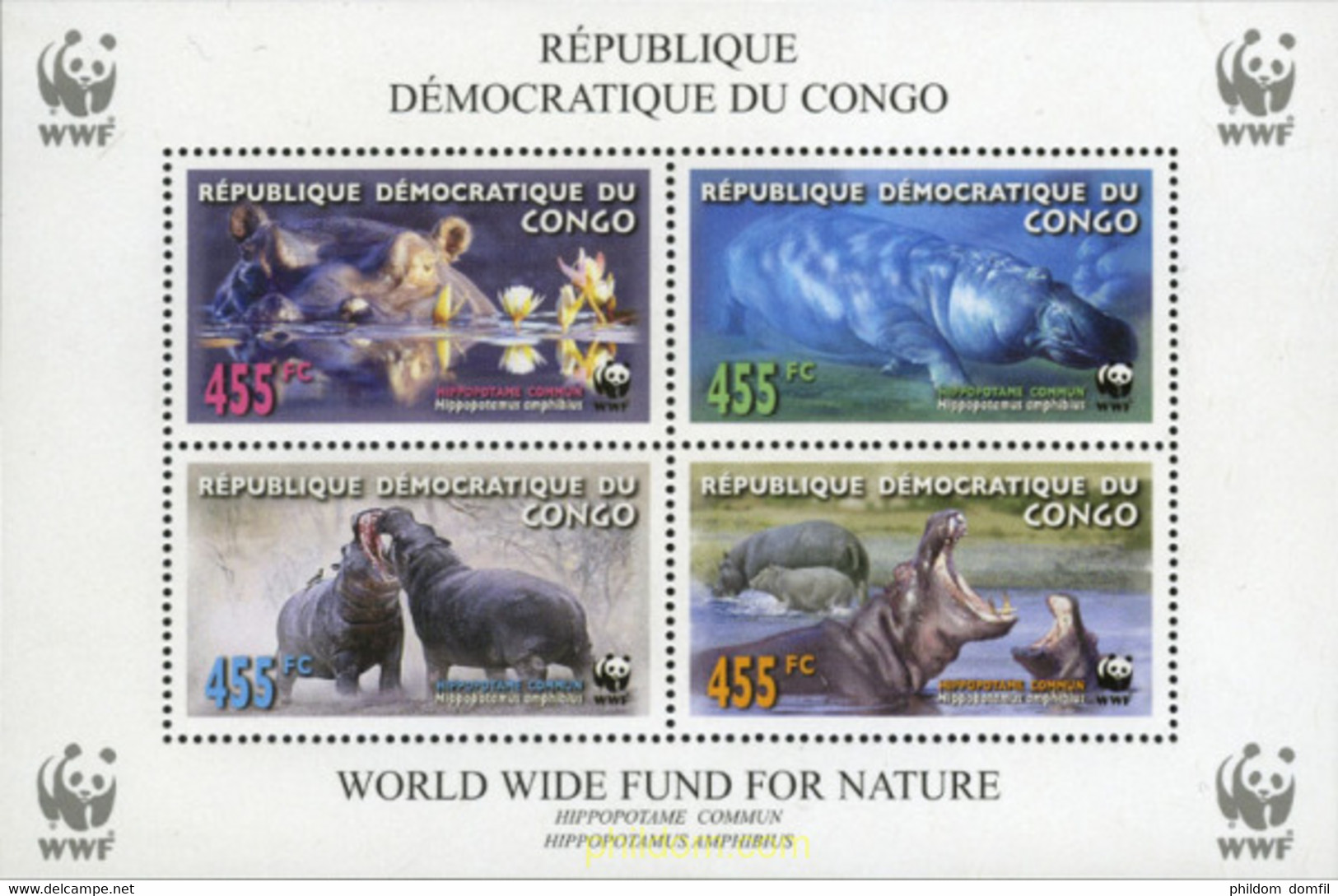 200817 MNH CONGO. República Democrática 2006 WWF - Usados