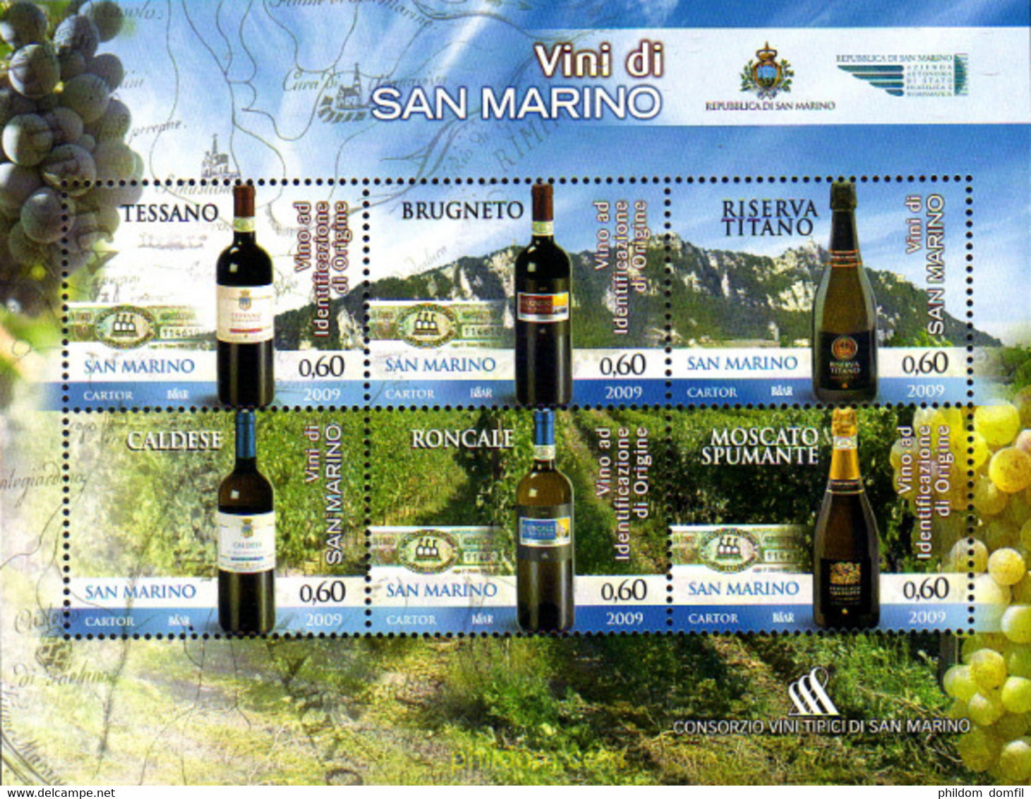 240342 MNH SAN MARINO 2009 VINO DE SAN MARINO - Used Stamps