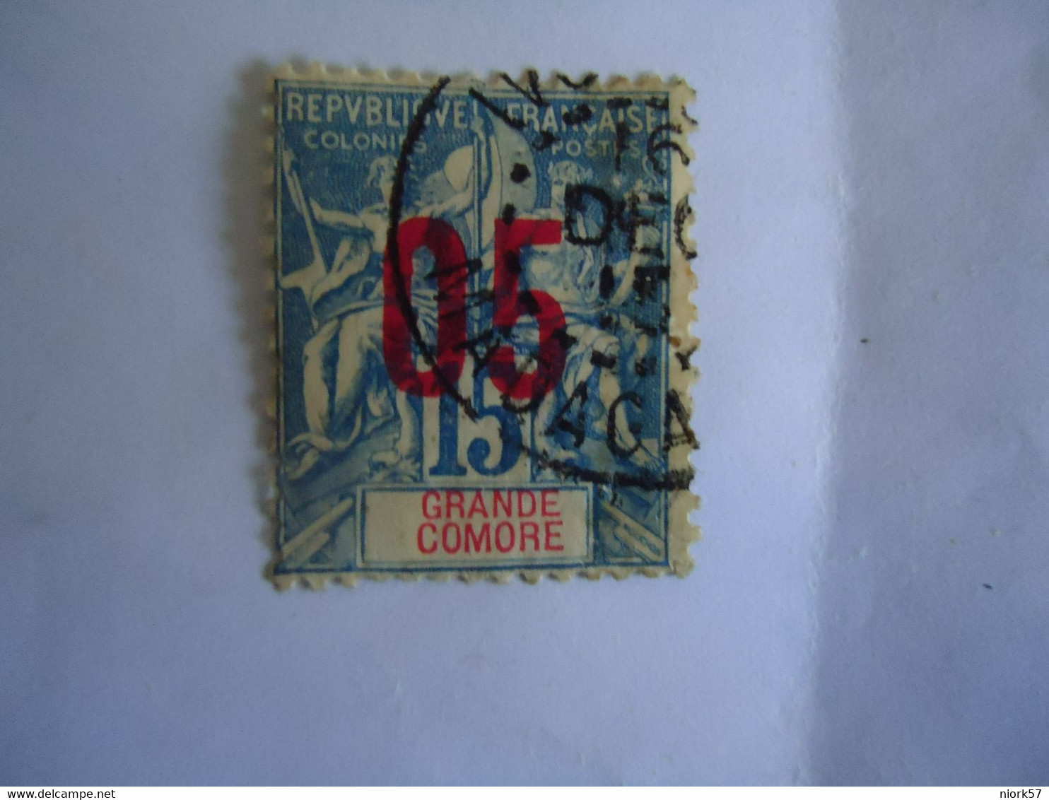 GRADE COMORE  COLONIES USED STAMPS OVEPRINT WITH POSTMARK - Otros & Sin Clasificación