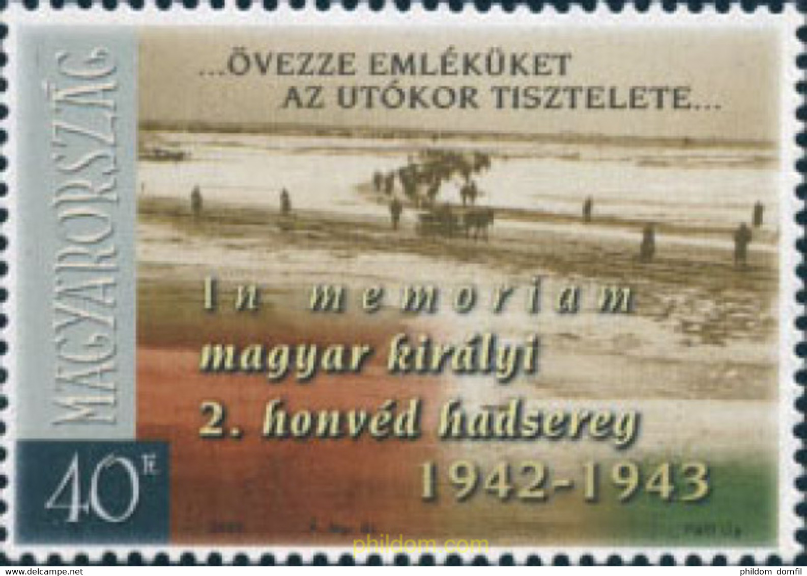 136814 MNH HUNGRIA 2003 EN MEMORIA DE LOS SOLDADOS HUNGAROS - Usati