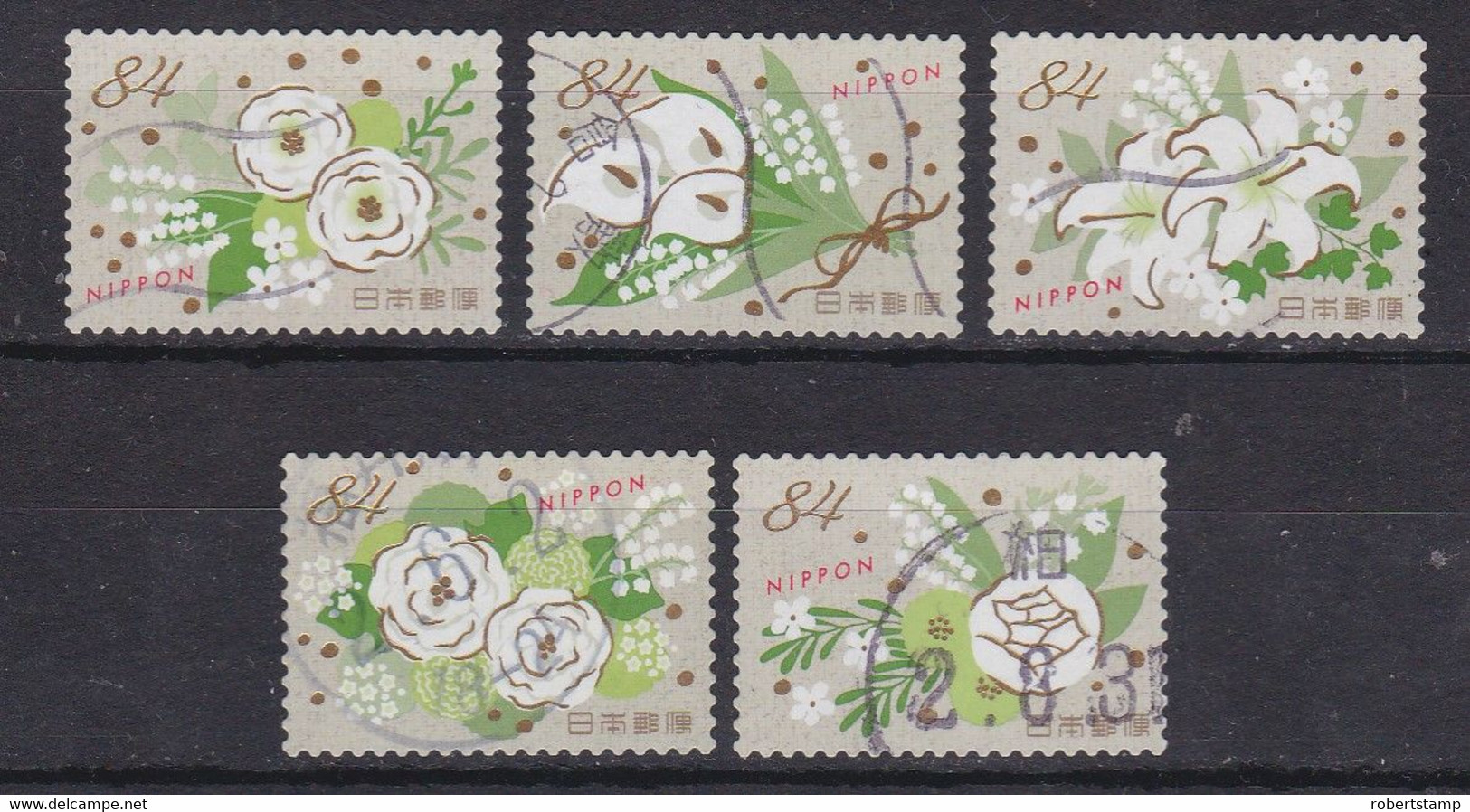 JAPAN 2020 - Celebration Designs - Flowers Used Stamps Complete Set - Gebraucht