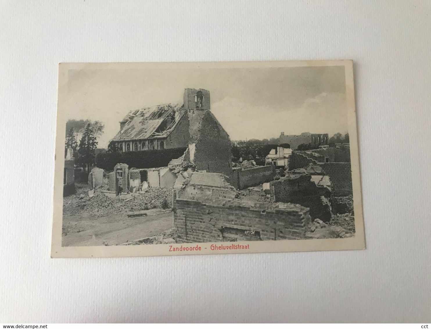 Zandvoorde  Zonnebeke   Gheluveltstraat (tijdens De Eerste Wereldoorlog) Uitgever A Herman-Hoet Dadizele - Zonnebeke