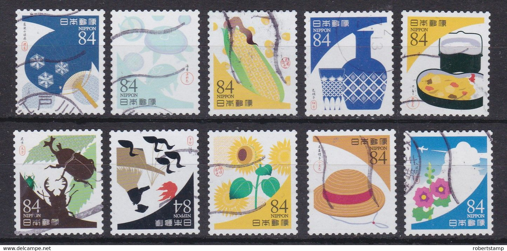 JAPAN 2020 - Japanese Traditional Color Used Stamps Complete Set - Gebraucht