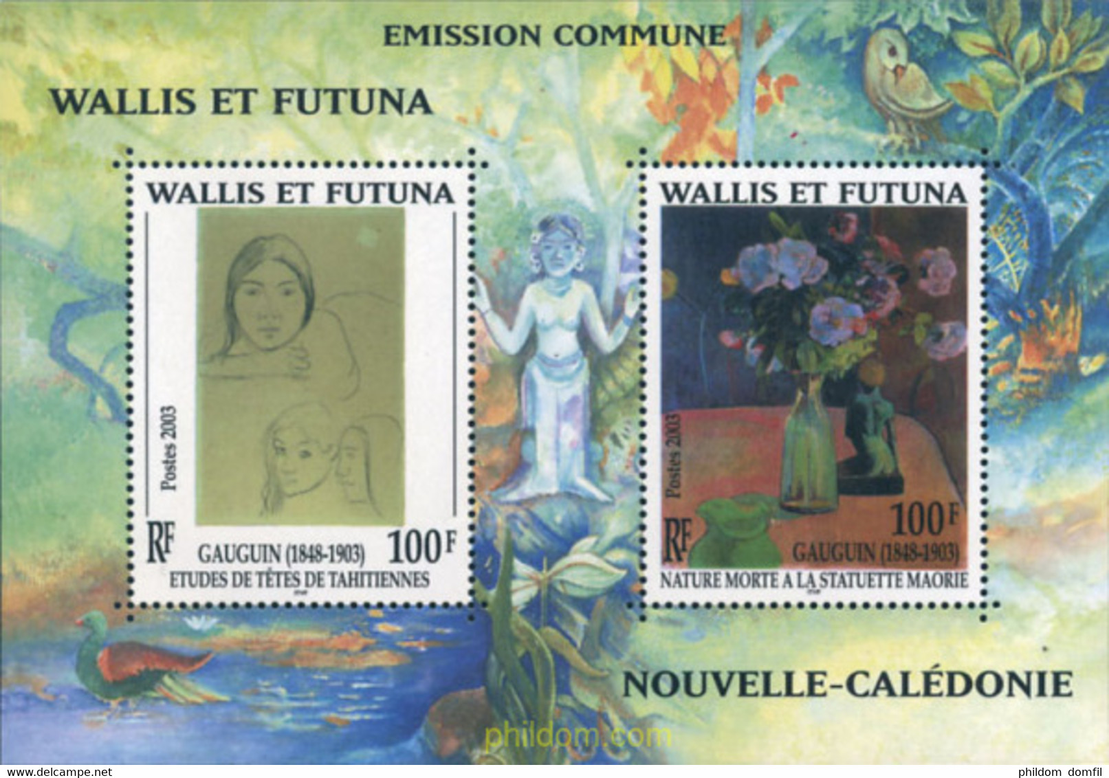 137849 MNH WALLIS Y FUTUNA 2003 CENTENARIO DE LA MUERTE DE PAUL GAUGUIN - Usados