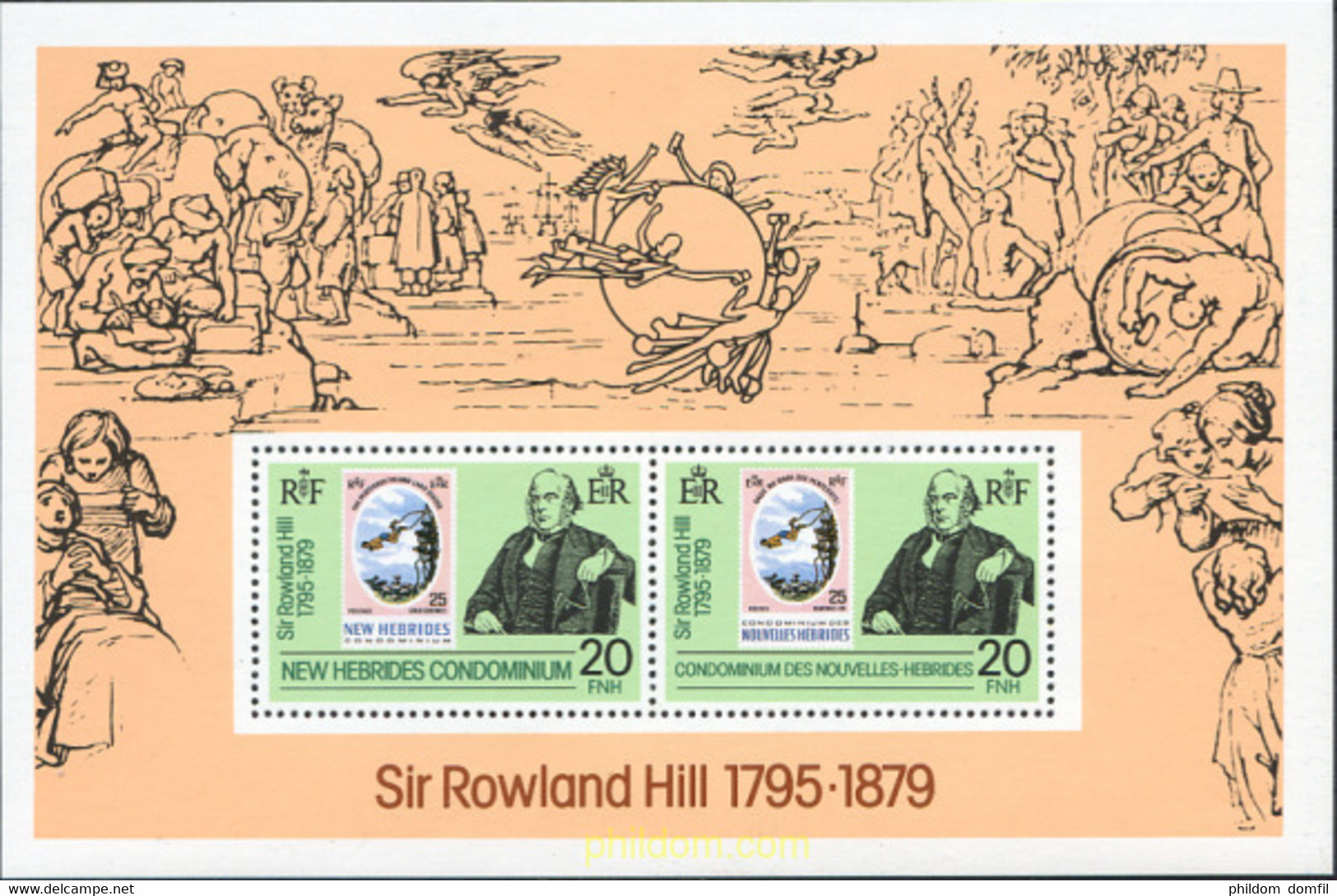 138035 MNH NUEVAS HEBRIDAS 1979 CENTENARIO DE LA MUERTE DE SIR ROWLAND HILL - Collections, Lots & Séries