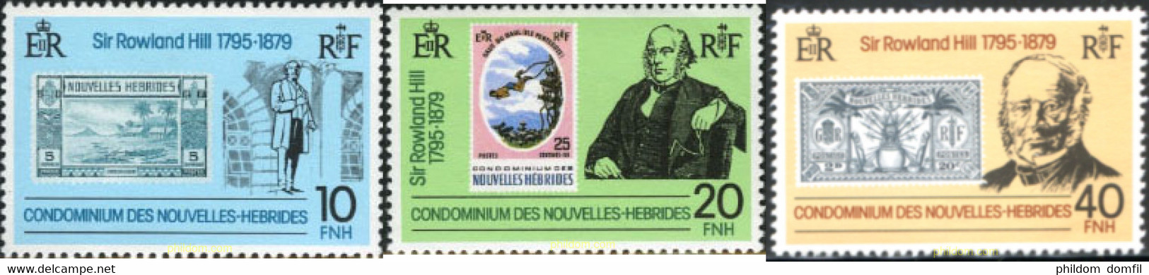 232389 MNH NUEVAS HEBRIDAS 1979 CENTENARIO DE LA MUERTE DE SIR ROWLAND HILL - Colecciones & Series