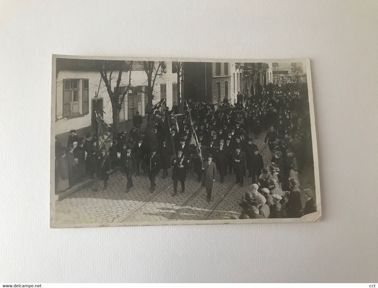 Molenbeek Bruxelles    CARTE PHOTO La Joyeuse Entrée De Nos Souverains Le 22 Novembre 1918  ALBERT I  Chaussée De Gand - St-Jans-Molenbeek - Molenbeek-St-Jean