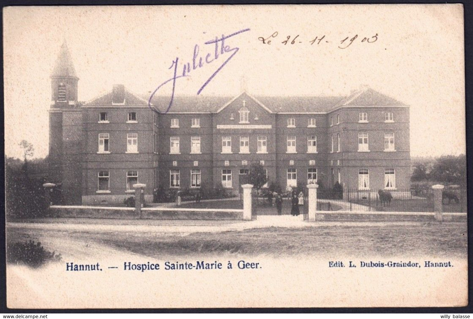 +++ CPA - HANNUT - Hospice Ste Marie à GEER - 1903  // - Hannut