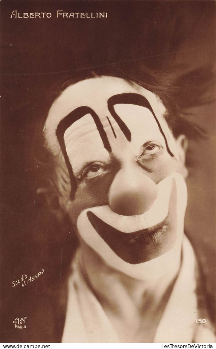CPA Cirque - Alberto Fratellini - Studio V Henry - Clown - Cirque