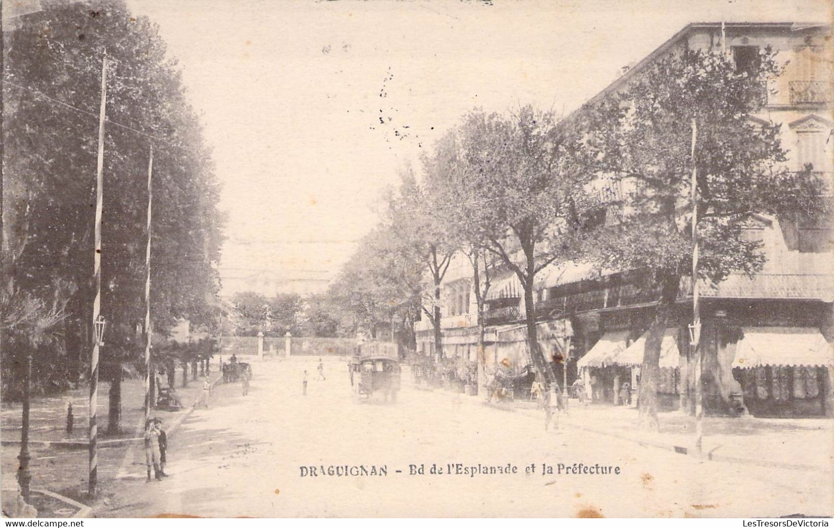 CPA France - Var - Draguignan - Bd De L'Esplanade Et La Préfecture - Cachet Franchise Militaire - Oblitérée Sept. 1918 - Draguignan