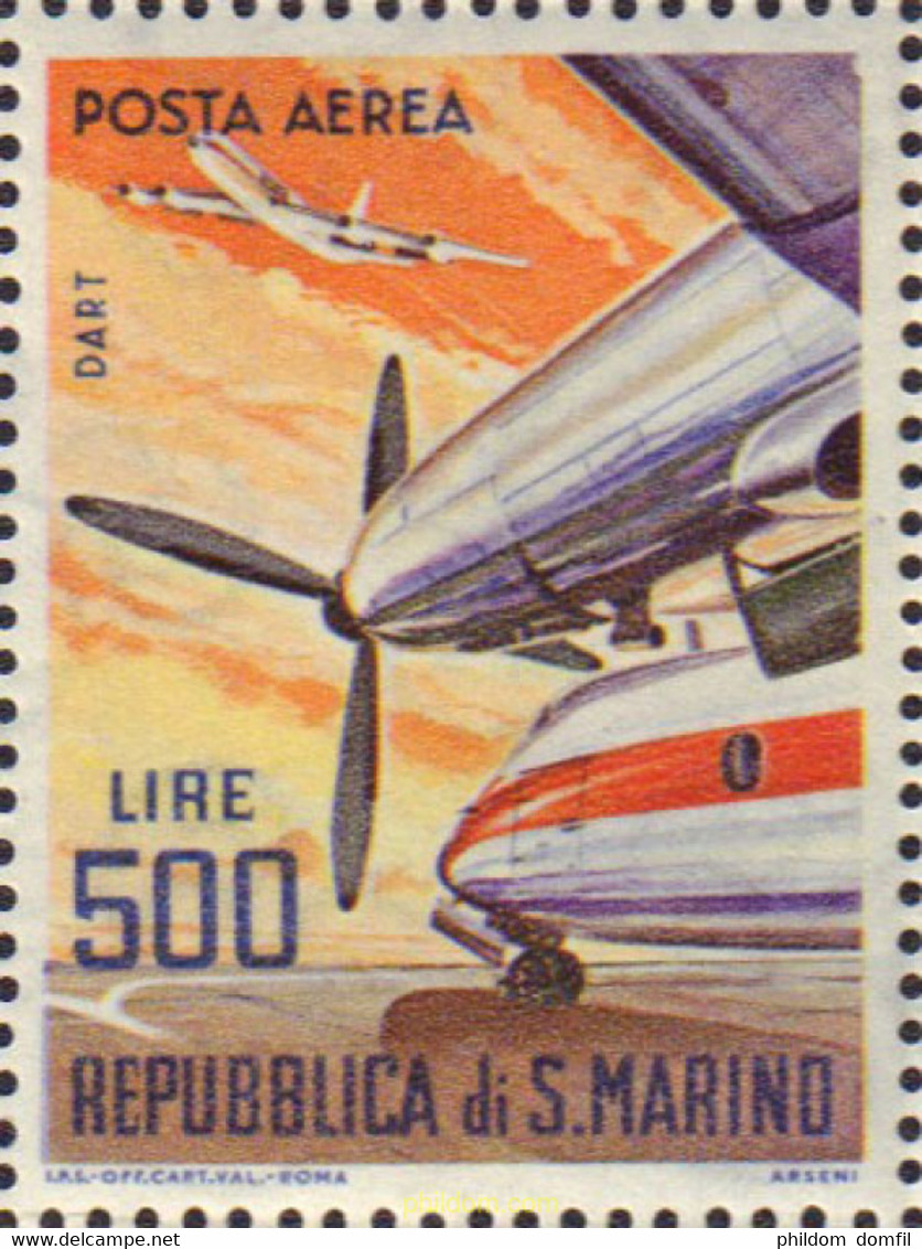 140790 MNH SAN MARINO 1965 AVIONES MODERNOS - Used Stamps