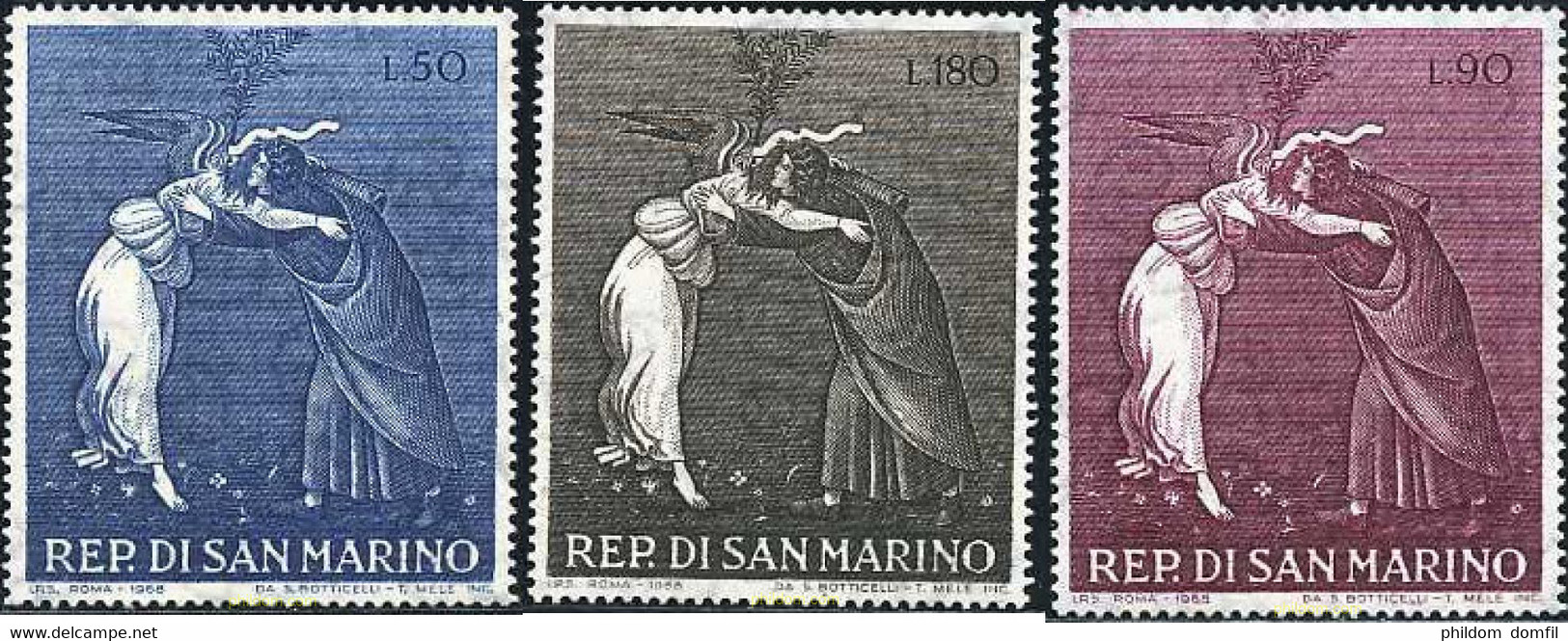 140826 MNH SAN MARINO 1968 NAVIDAD - Used Stamps