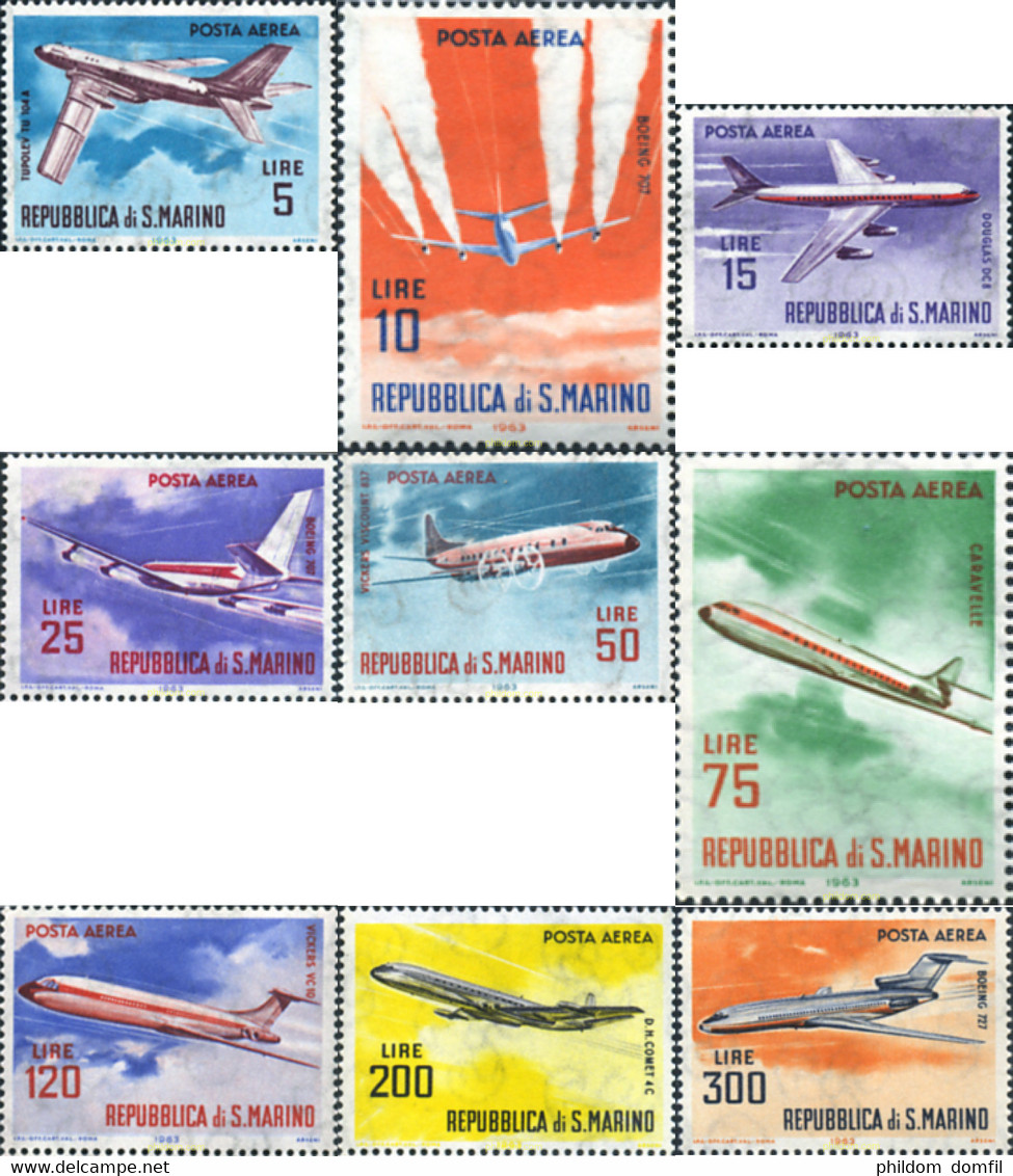 140782 MNH SAN MARINO 1963 AVIONES MODERNOS - Used Stamps