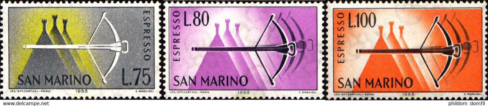 633584 MNH SAN MARINO 1966 ARMA ANTIGUA - Usados