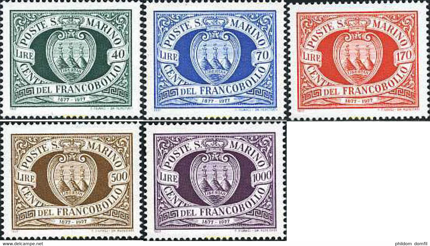 141040 MNH SAN MARINO 1977 CENTENARIO DEL PRIMER SELLO DE SAN MARINO - Used Stamps