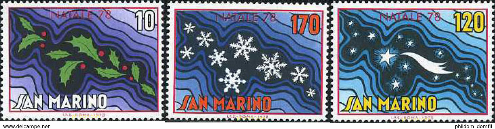 141075 MNH SAN MARINO 1978 NAVIDAD - Oblitérés