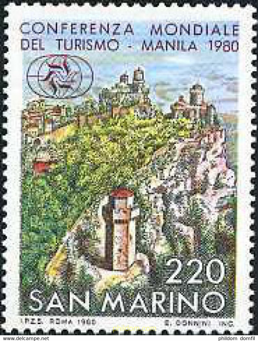 141128 MNH SAN MARINO 1980 CONFERENCIA MUNDIAL DEL TURISMO EN MANILA. - Gebruikt
