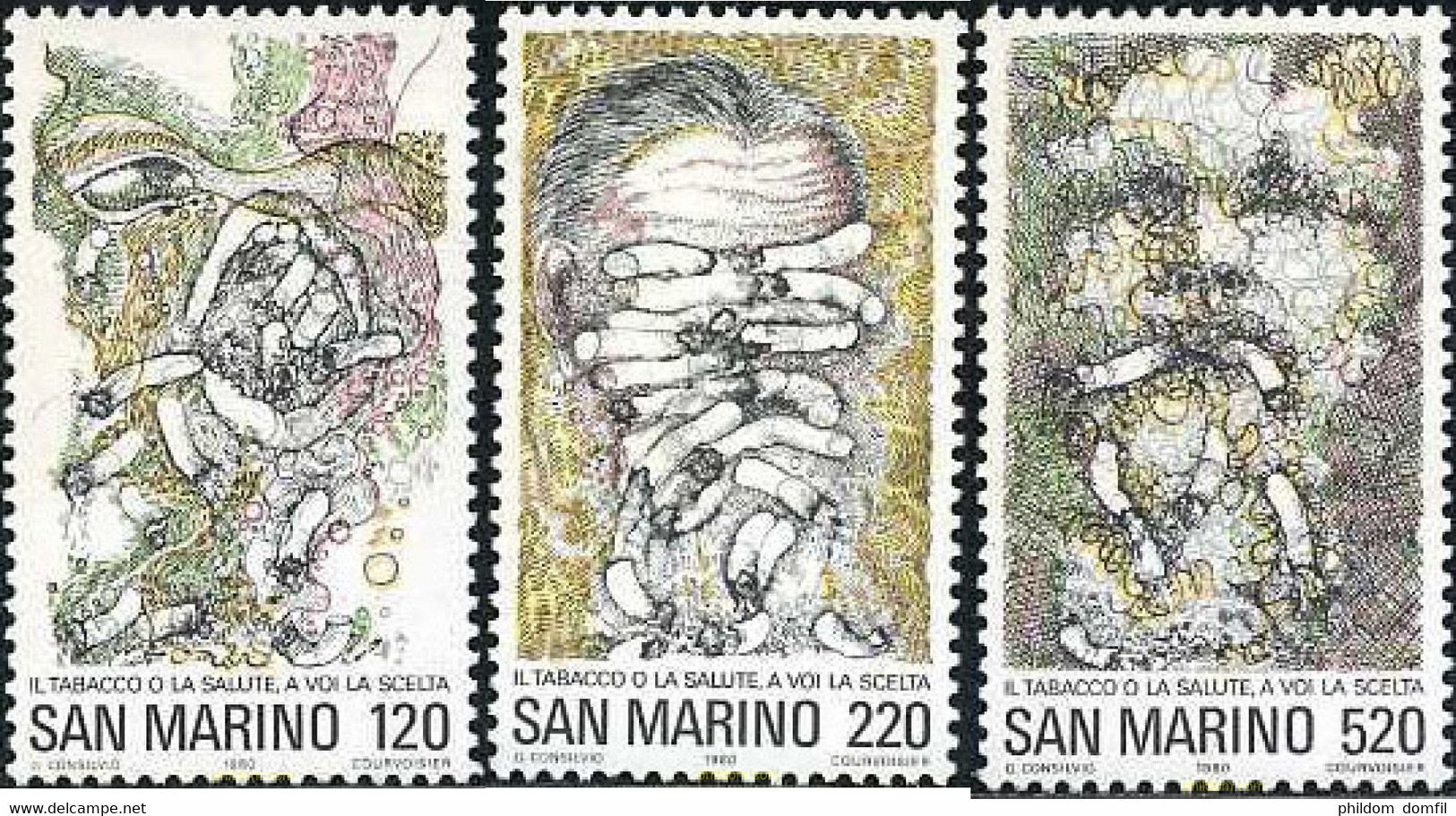 141113 MNH SAN MARINO 1980 JORNADA MUNDIAL DE LA SALUD. CAMPAÑA ANTI TABACO - Usados