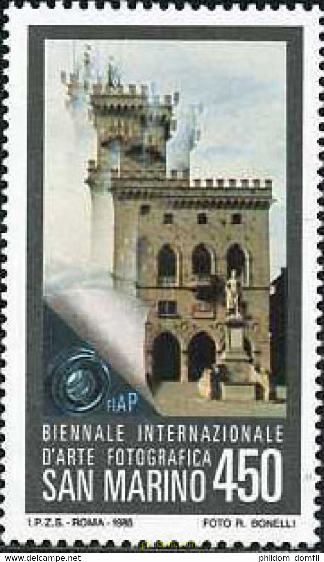 141209 MNH SAN MARINO 1985 18 CONGRESO DE LA FEDERACION INTERNACIONAL DE ARTE FOTOGRAFICO - Usati