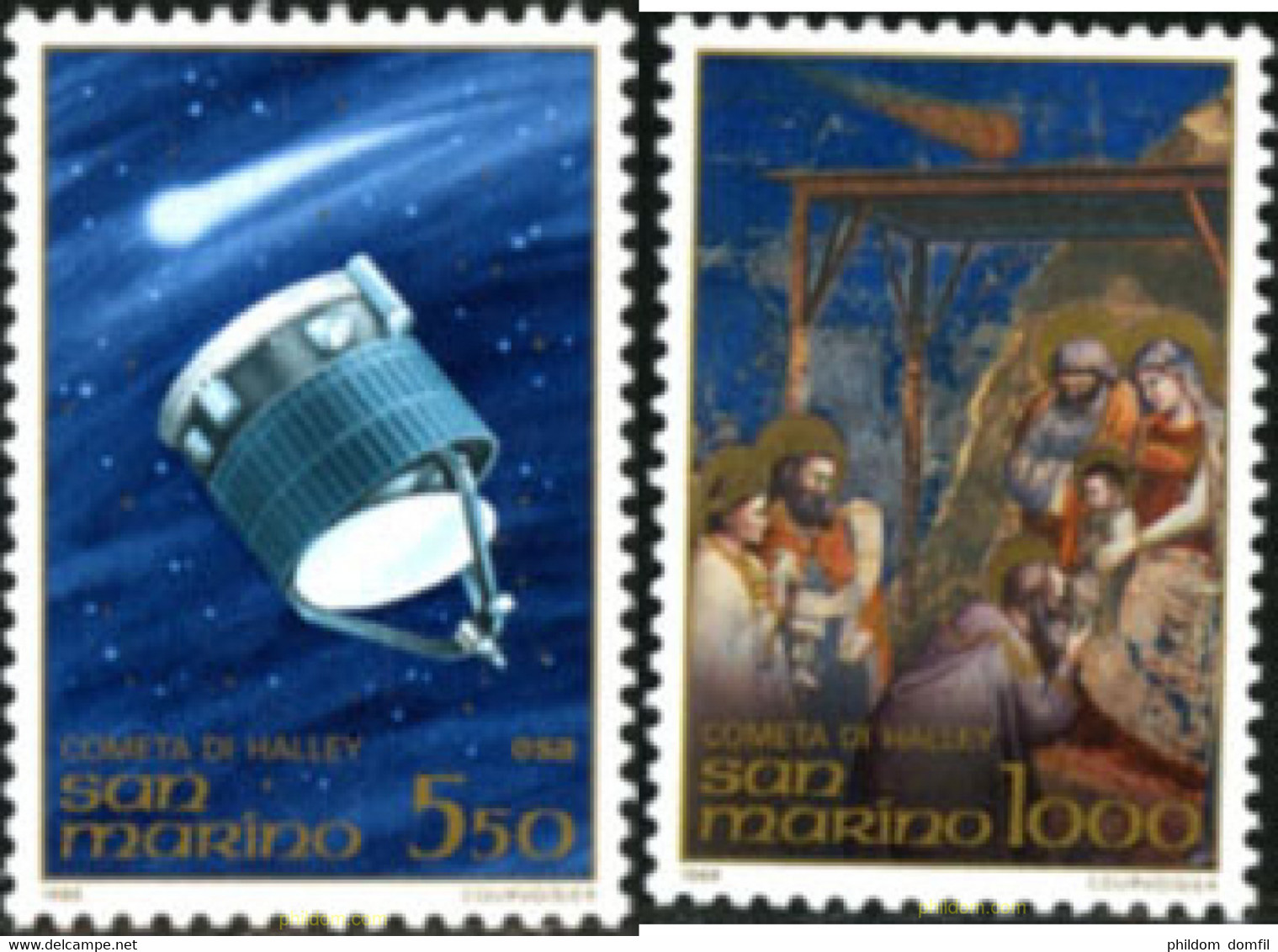 141220 MNH SAN MARINO 1986 PASO DEL COMETA HALLEY - Oblitérés