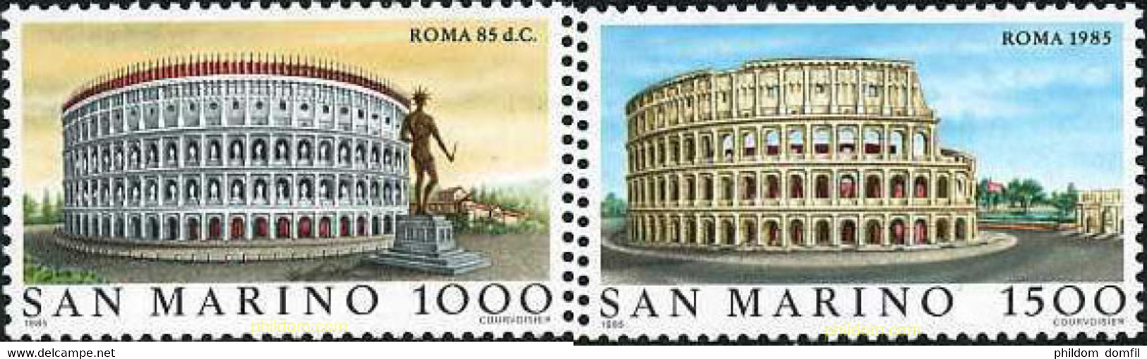 141211 MNH SAN MARINO 1985 LAS GRANDES CIUDADES DEL MUNDO. ROMA - Gebruikt