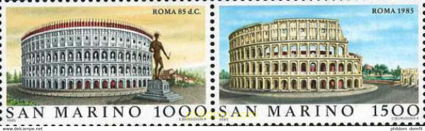 141212 MNH SAN MARINO 1985 LAS GRANDES CIUDADES DEL MUNDO. ROMA - Used Stamps