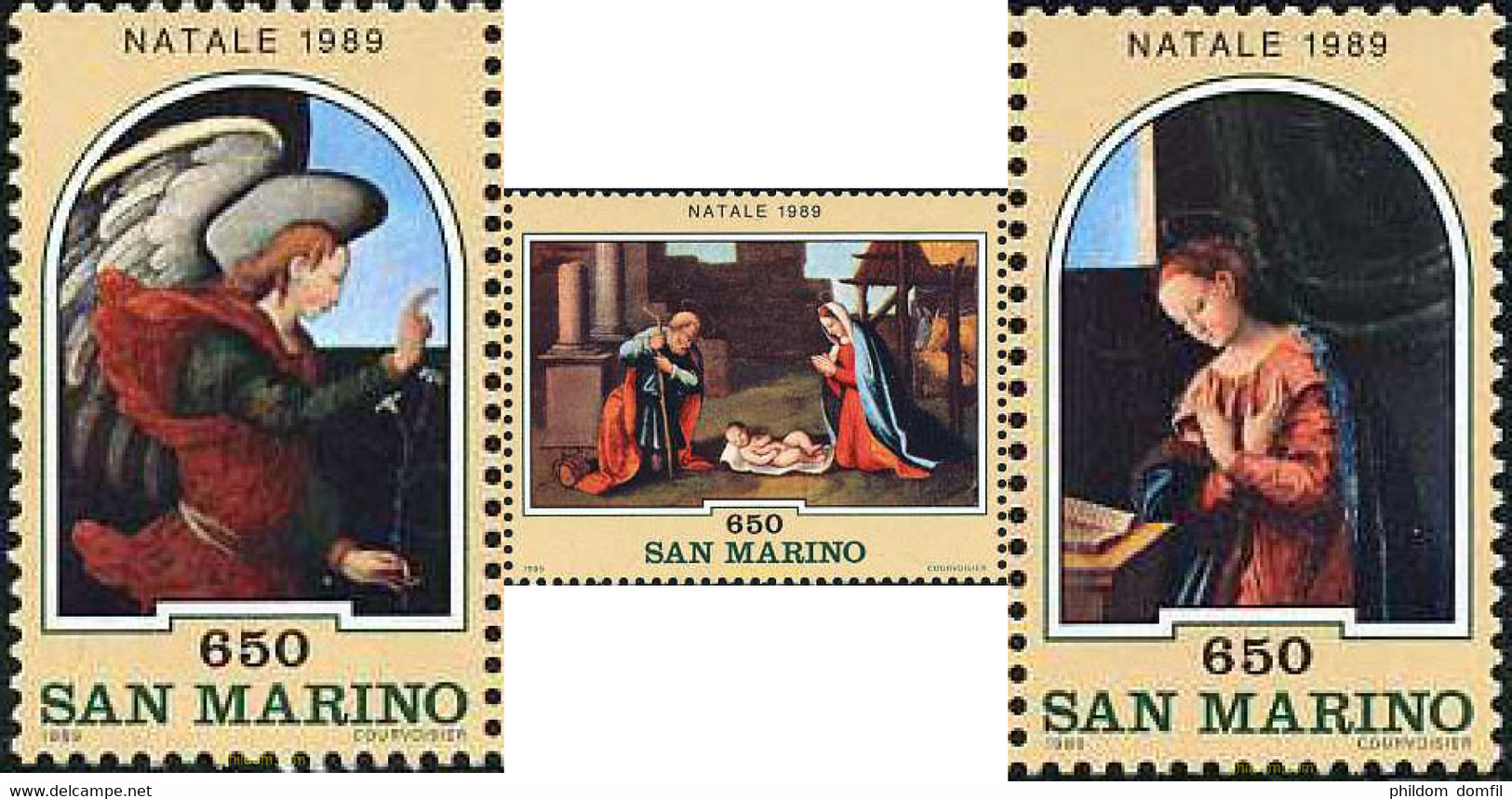 141327 MNH SAN MARINO 1989 NAVIDAD - Usados