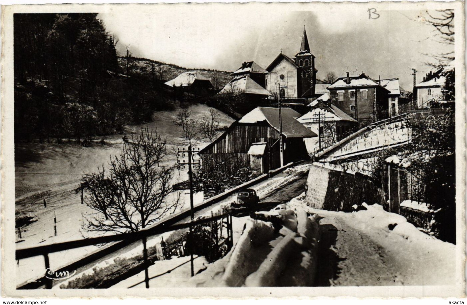 CPA Le CHATELARD - Alt 757 M-sous La Neige - Route Du Pont . (651905) - Le Chatelard