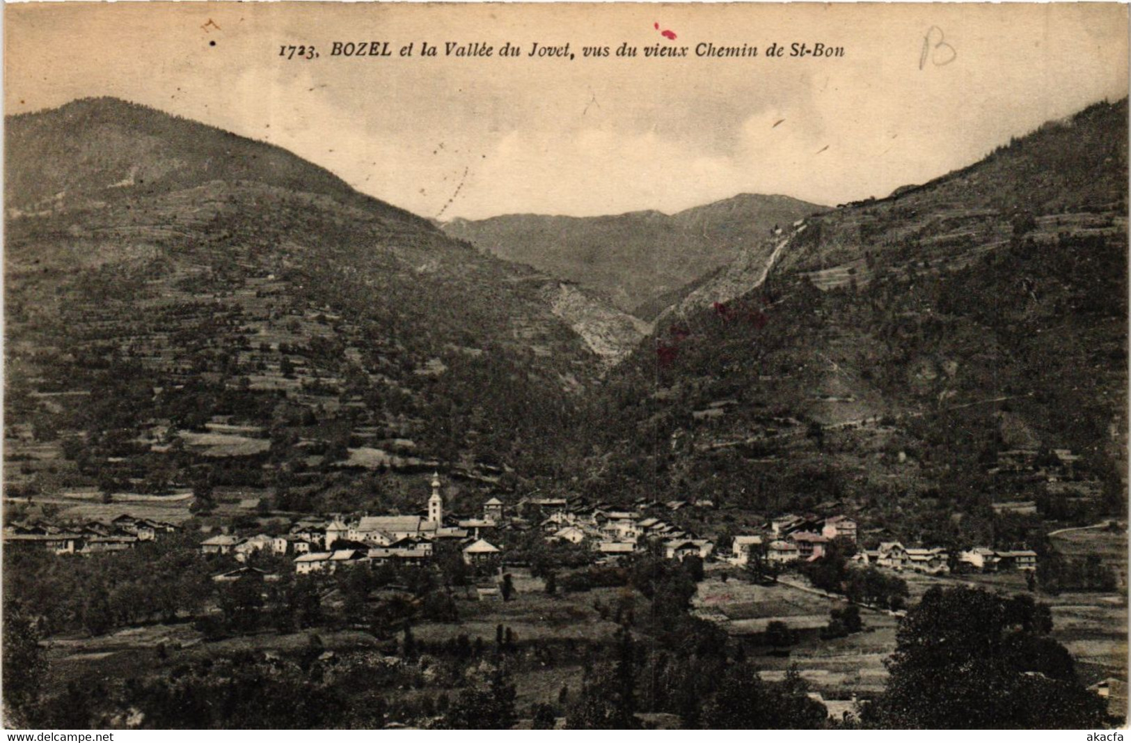 CPA BOZEL Et La Vallée Du Joovet Vus Du Vieux Chemin De St-Bon (651935) - Bozel