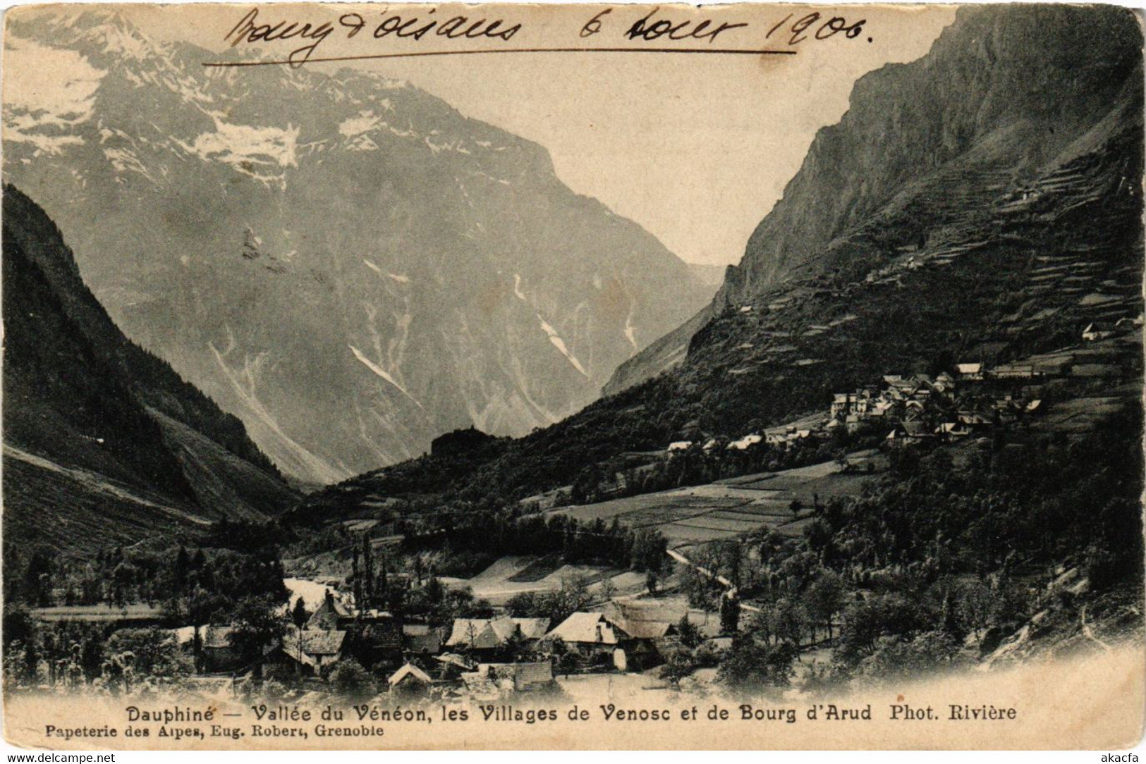 CPA Dauphiné - Vallée Du VENEON Les Villages De Venosc Et De Bourg.. (652497) - Vénosc