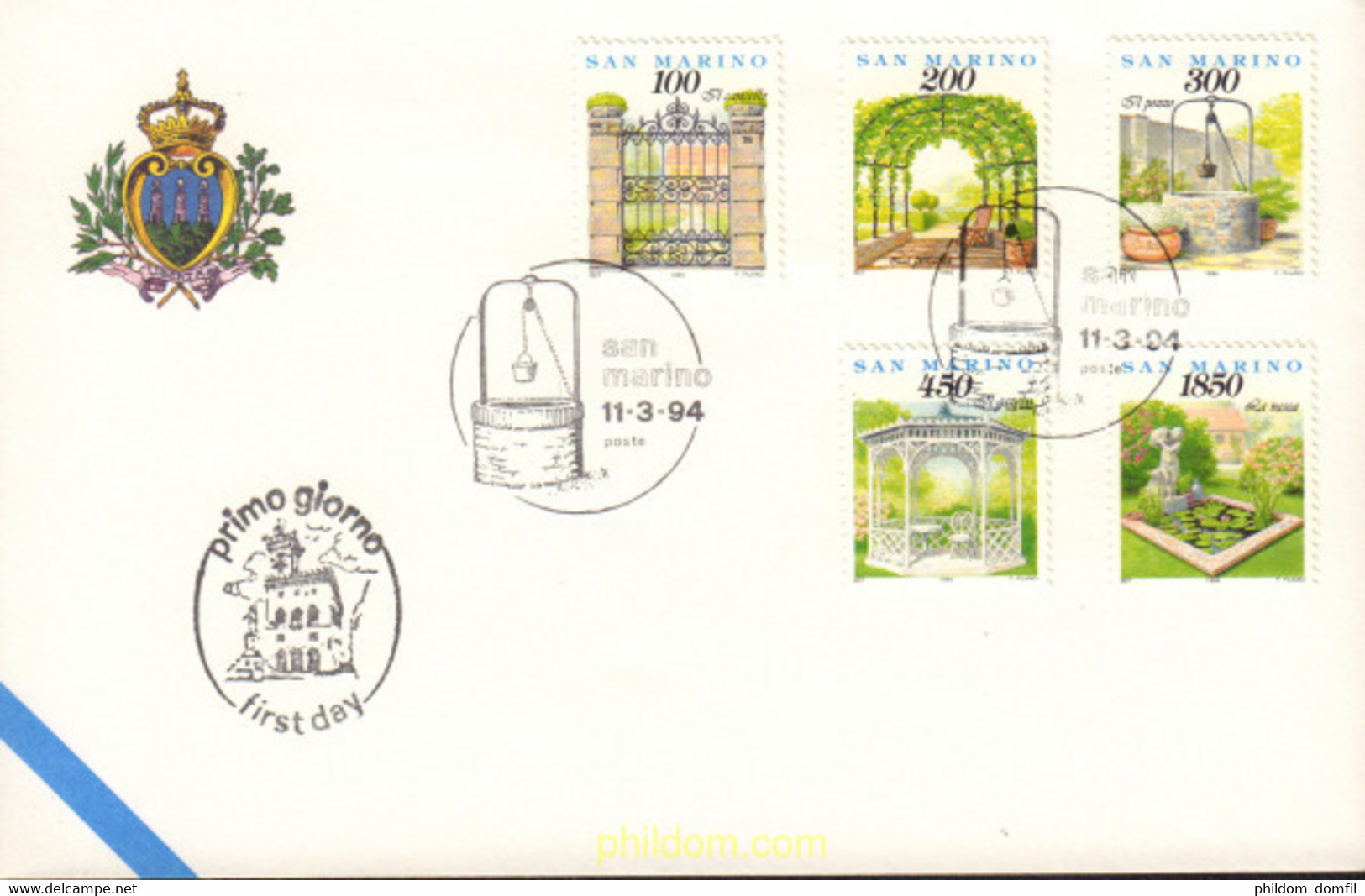 445583 MNH SAN MARINO 1994 COSAS Y GESTOS DE CADA DIA. DECORACION DE JARDINES - Gebraucht