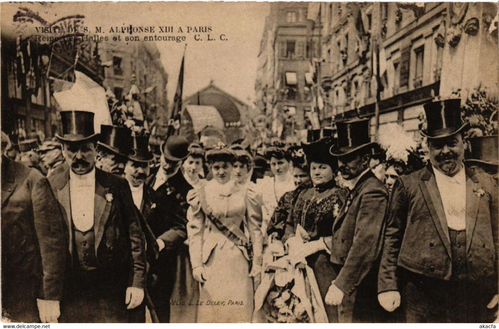 CPA PARIS Visite De S.M. Alphonse XIII. La Reine Des Halles (562866) - Receptions