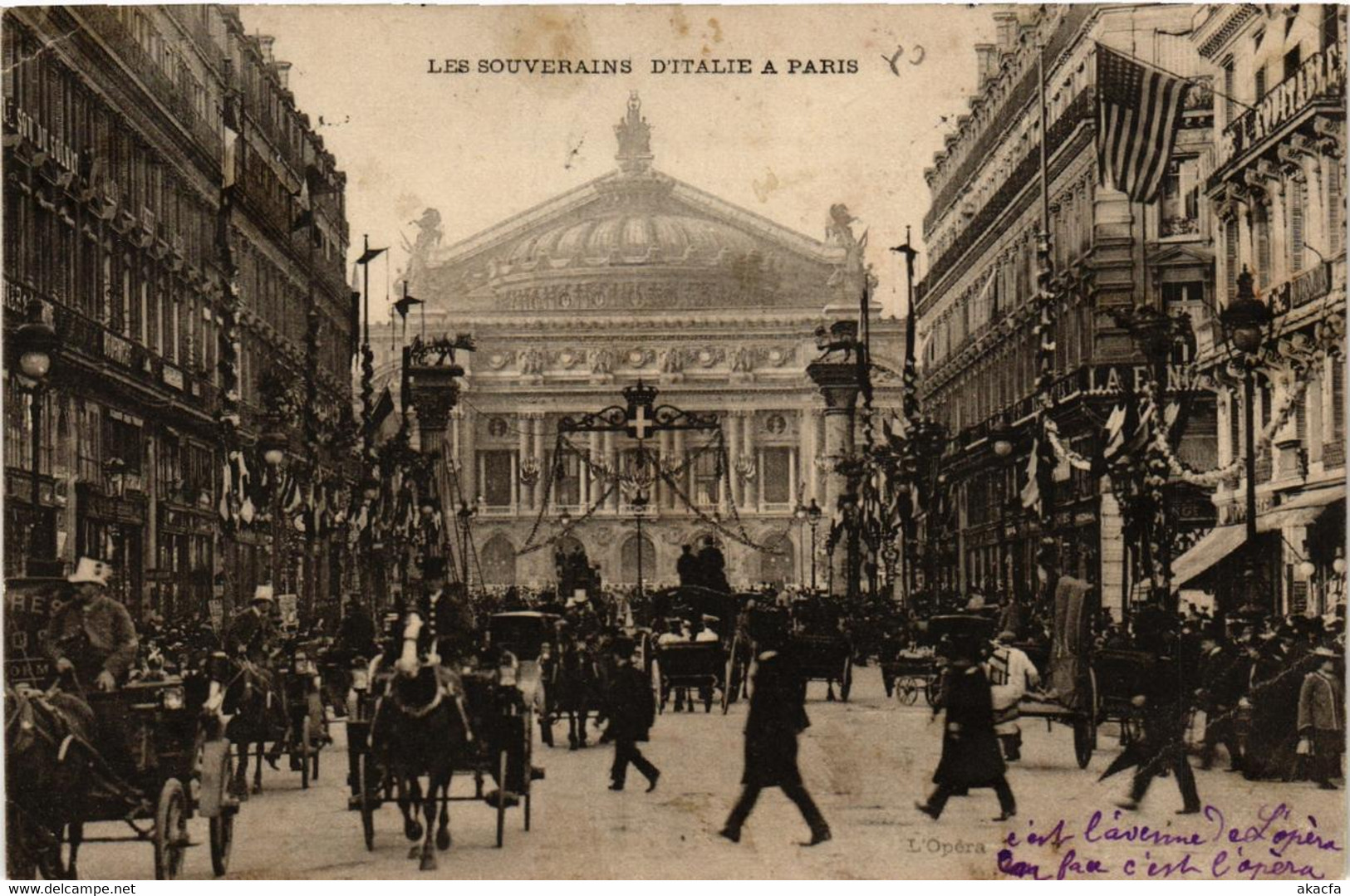 CPA PARIS (9e) Les Souverains D'Italie A Paris. L'Opera (563933) - Réceptions