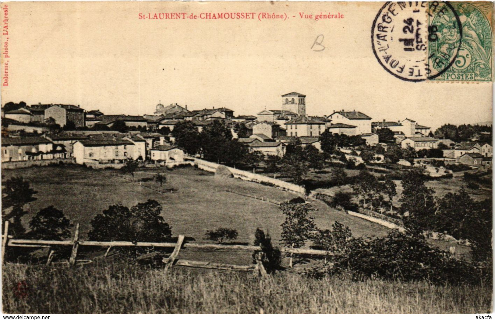 CPA St-LAURENT-de-CHAMOUSSET - Vue Générale (572860) - Saint-Laurent-de-Chamousset