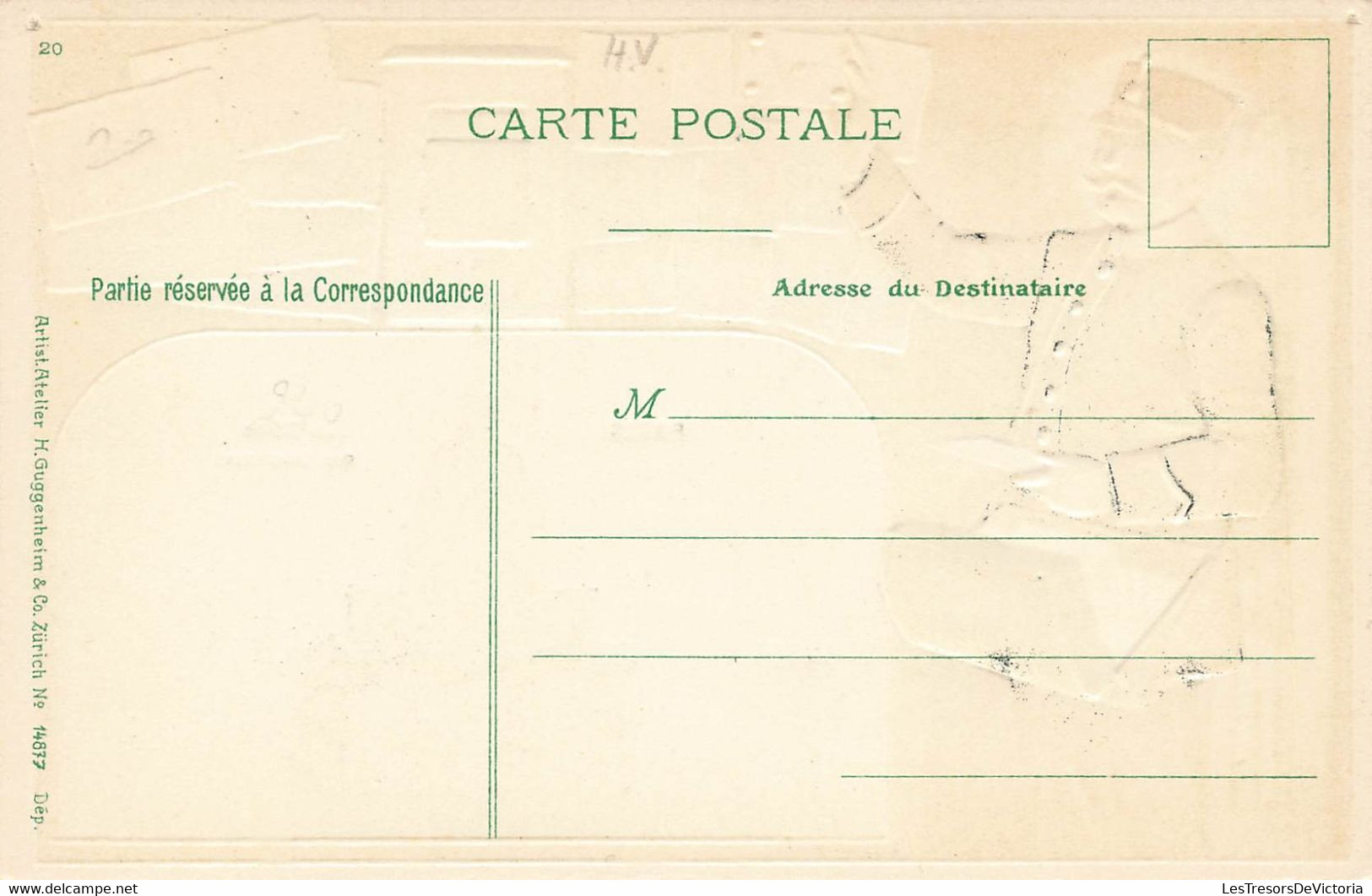 CPA Timbres Représentés - Paris Le Dome Des Invalides - Facteur Devant Une Boite Aux Lettres - Stamps (pictures)