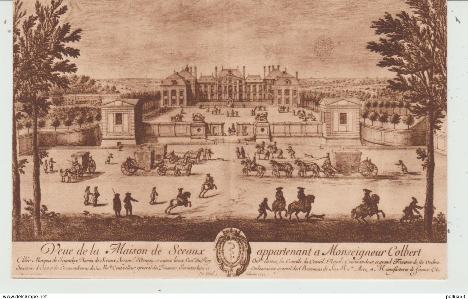 CPA SCEAUX (92) CHÂTEAU DE SCEAUX - LE CHÂTEAU EN 1675 (GRAVURE D'ISRAËL SILVESTRE) - Sceaux