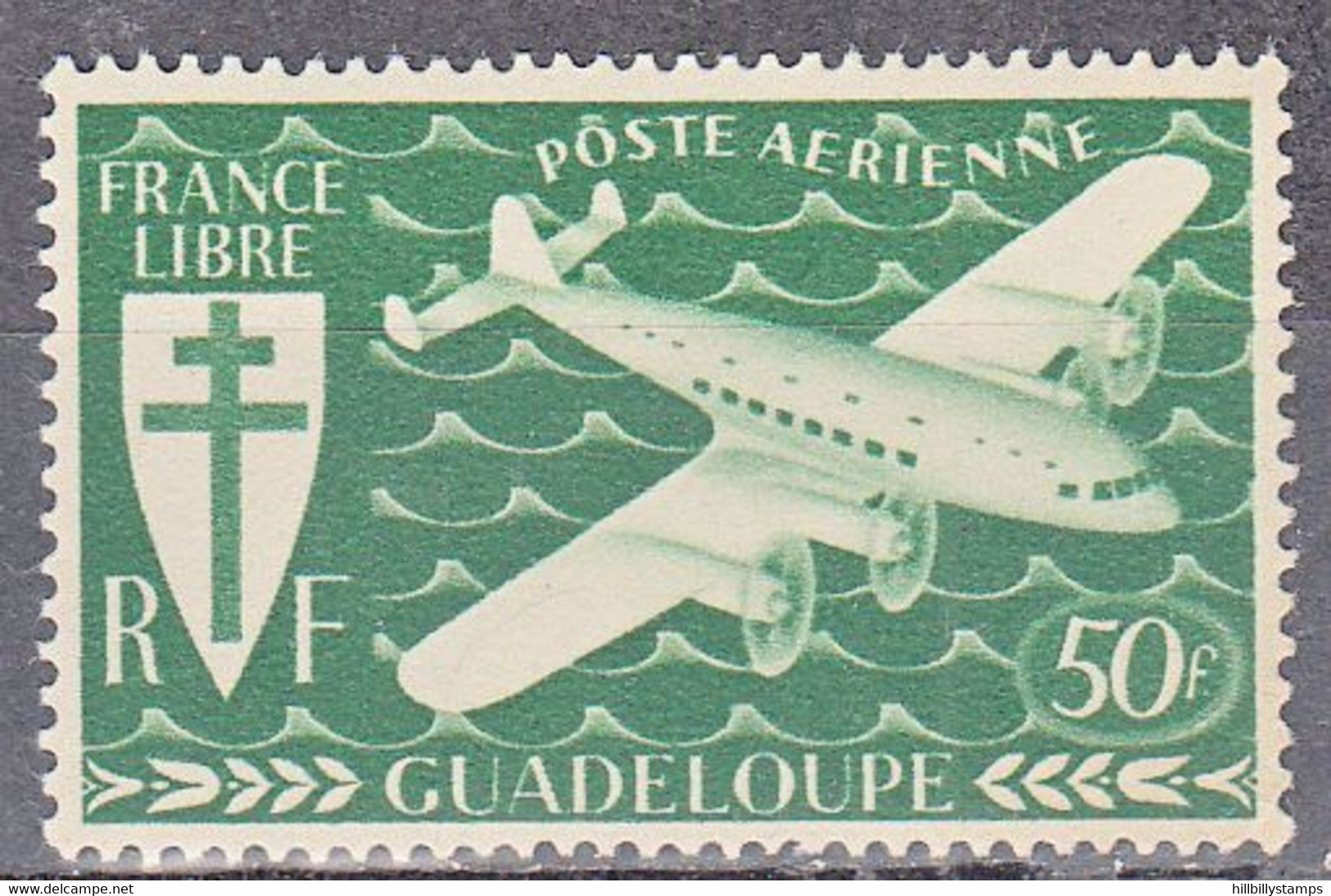 GUADELOUPE  SCOTT NO C1  MINT HINGED  YEAR  1945 - Aéreo