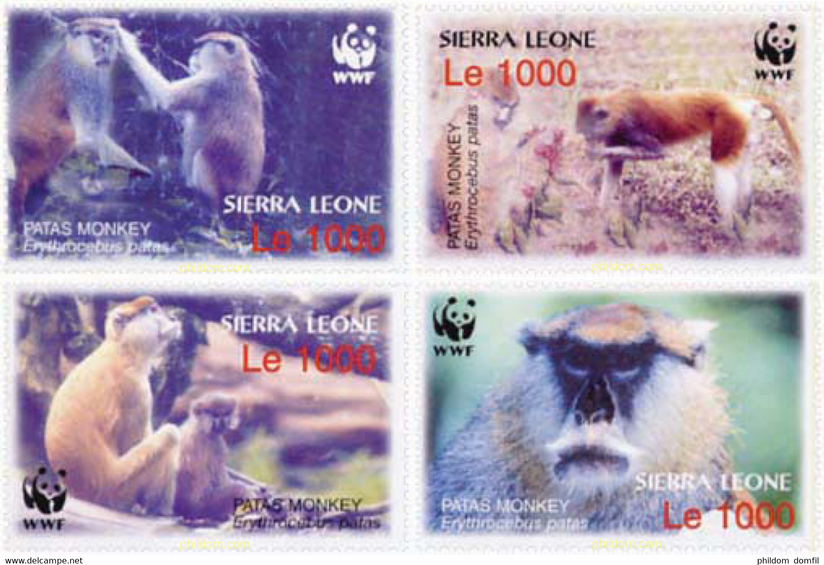 143120 MNH SIERRA LEONA 2004 WWF - Chimpancés