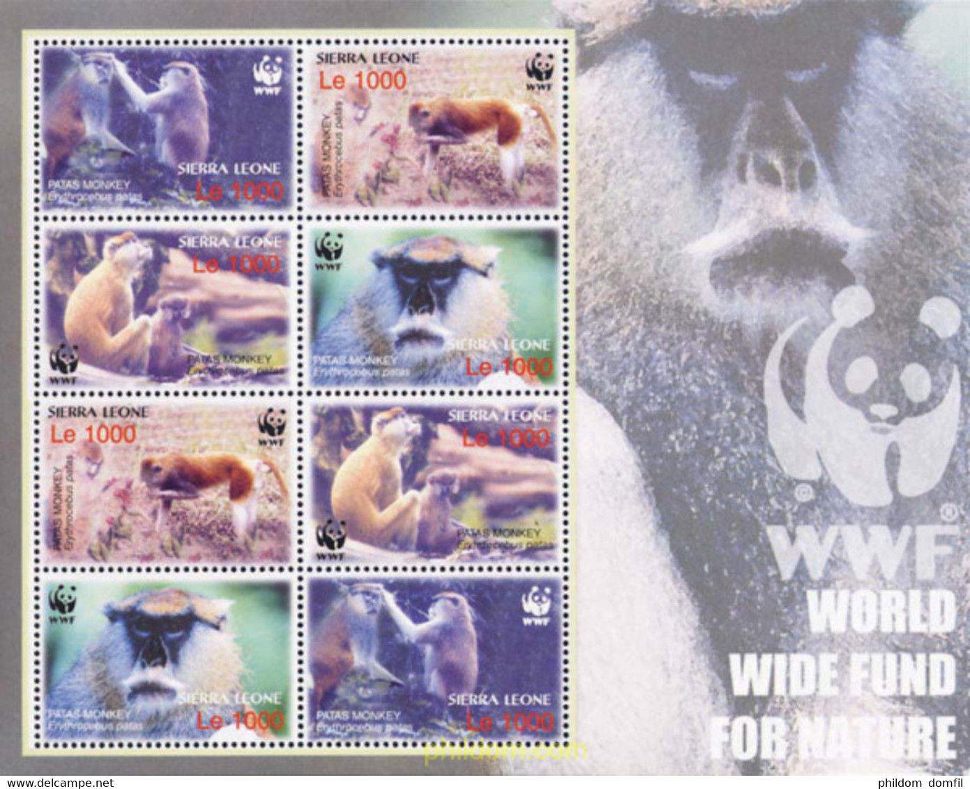 143122 MNH SIERRA LEONA 2004 WWF - Chimpanzés