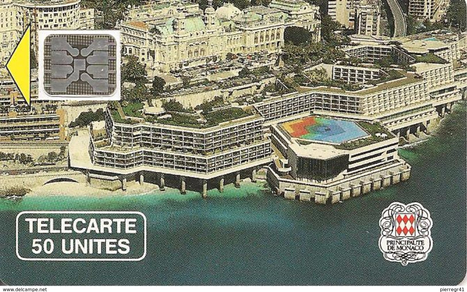 CARTE-PUBLIC-MONACO-50U-MF4A-SC5 An-PALAIS CONGRES-V° 5 Pe14864-UTILISE-TBE - Mónaco