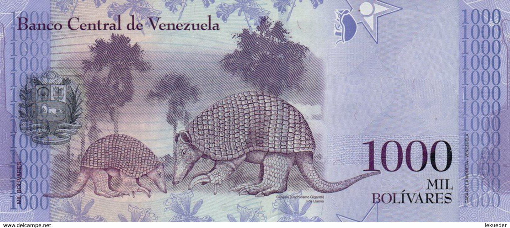 Billete De Banco De VENEZUELA - 1000 Bolívares, 2017  Sin Cursar - Autres - Amérique