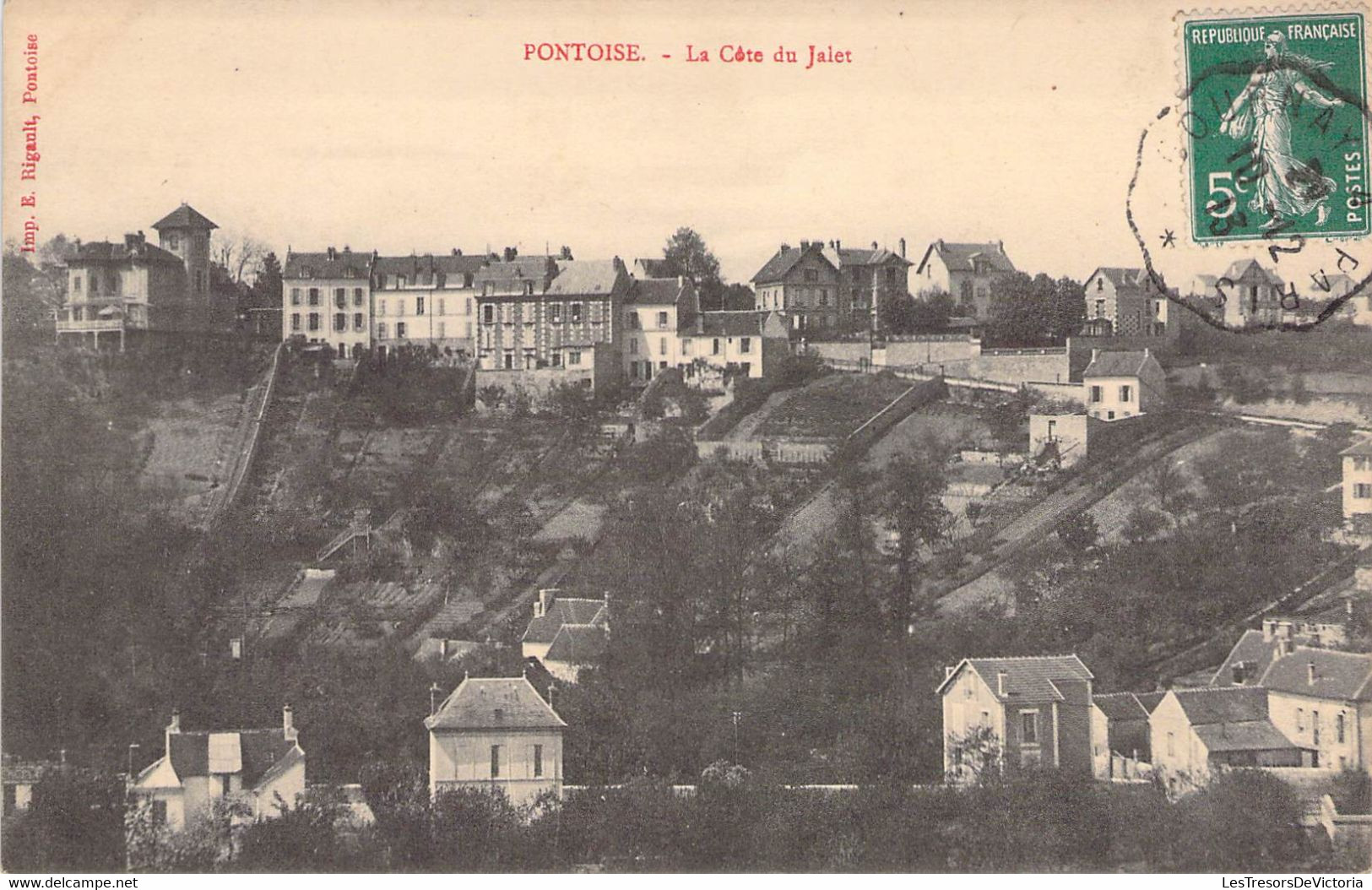 CPA France - Val D'Oise - Pontoise - La Côte Du Jalet - Oblitération Ambulante Décembre 1913 Vers Paris - E. Rigault - Pontoise