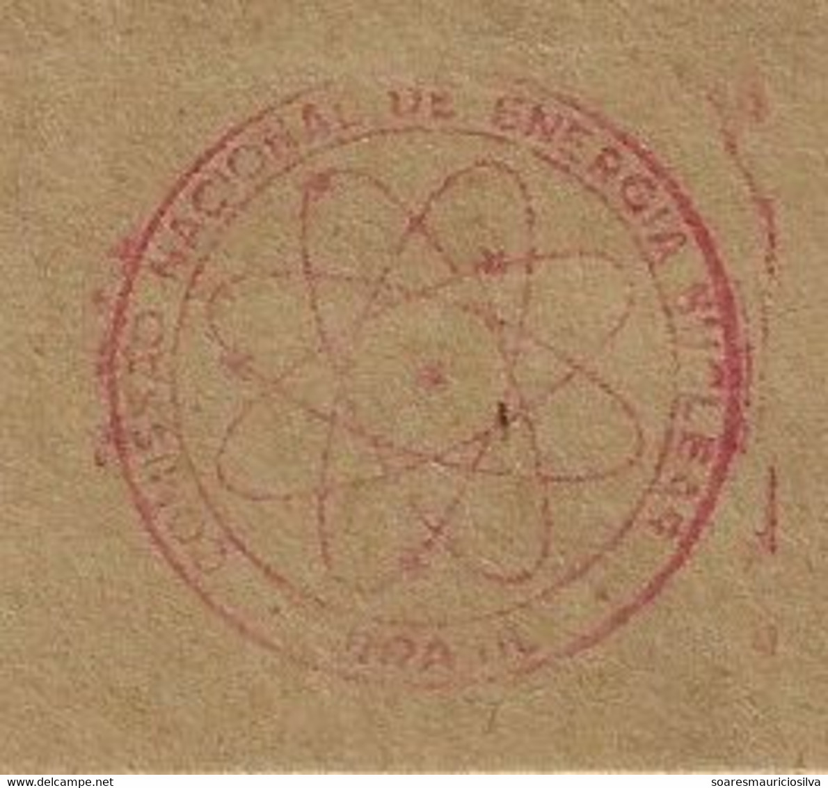 Brazil 1989 Fragment Cover With Meter Stamp São Paulo Slogan National Nuclear Energy Commission - Atomo