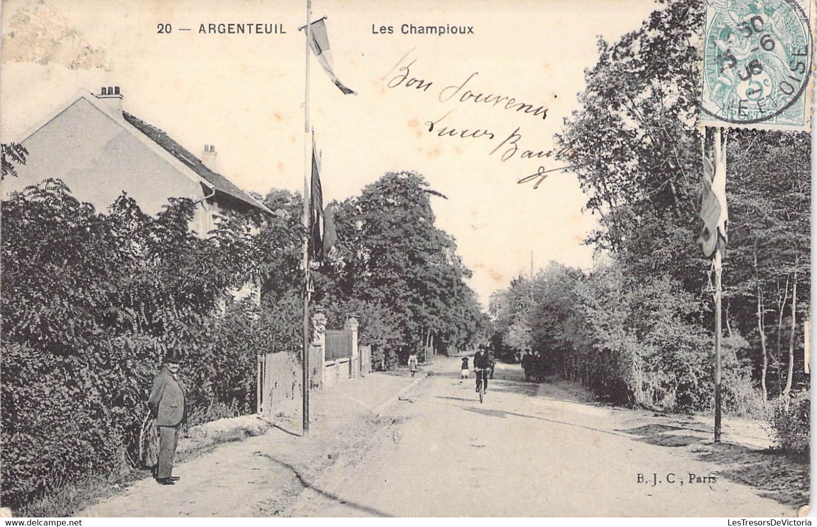 CPA France - Val D'Oise - Argenteuil - Les Champioux - B. C. J. Paris - Oblitérée 25 Juin 1906 - Animée - Vélo - Argenteuil