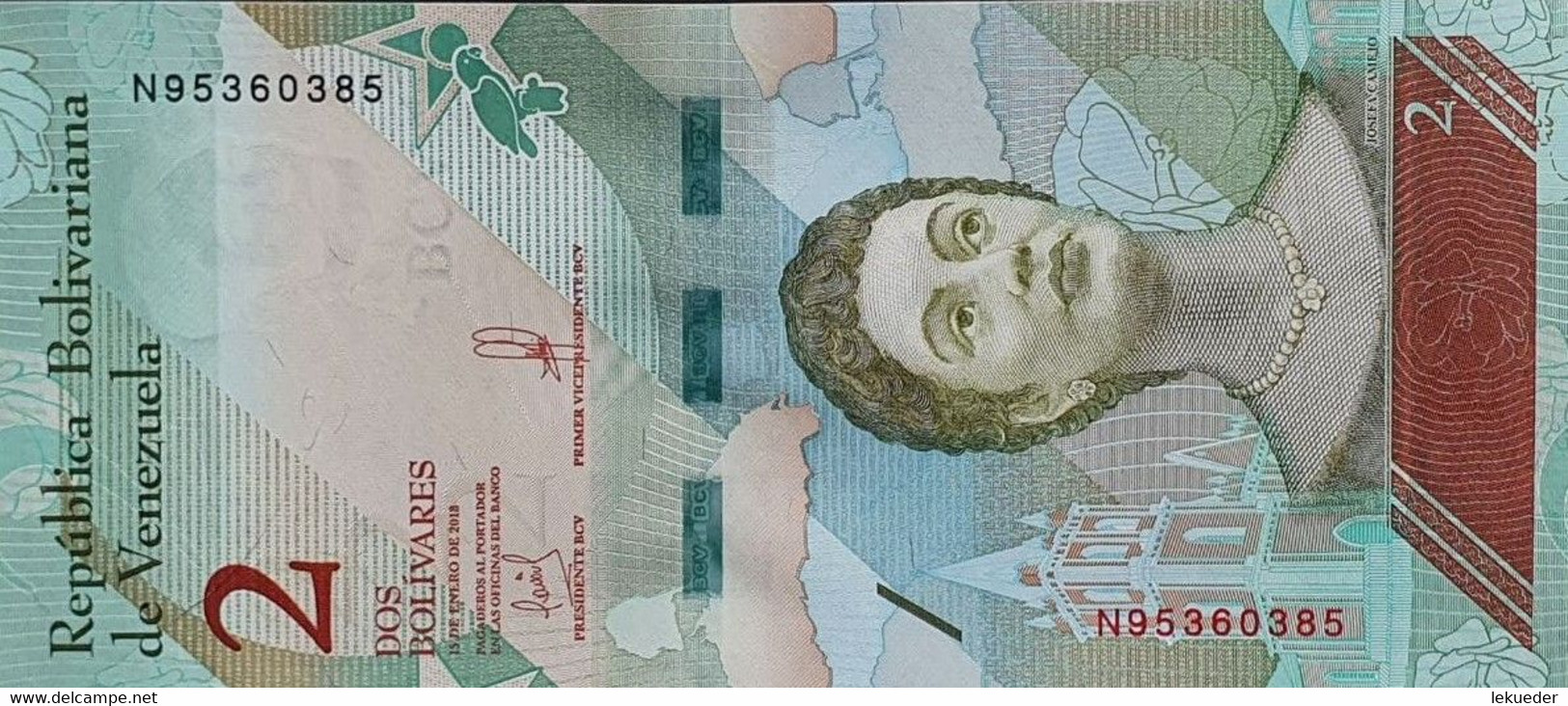 Billete De Banco De VENEZUELA - 2 Bolívares, 2018  Sin Cursar - Other - America