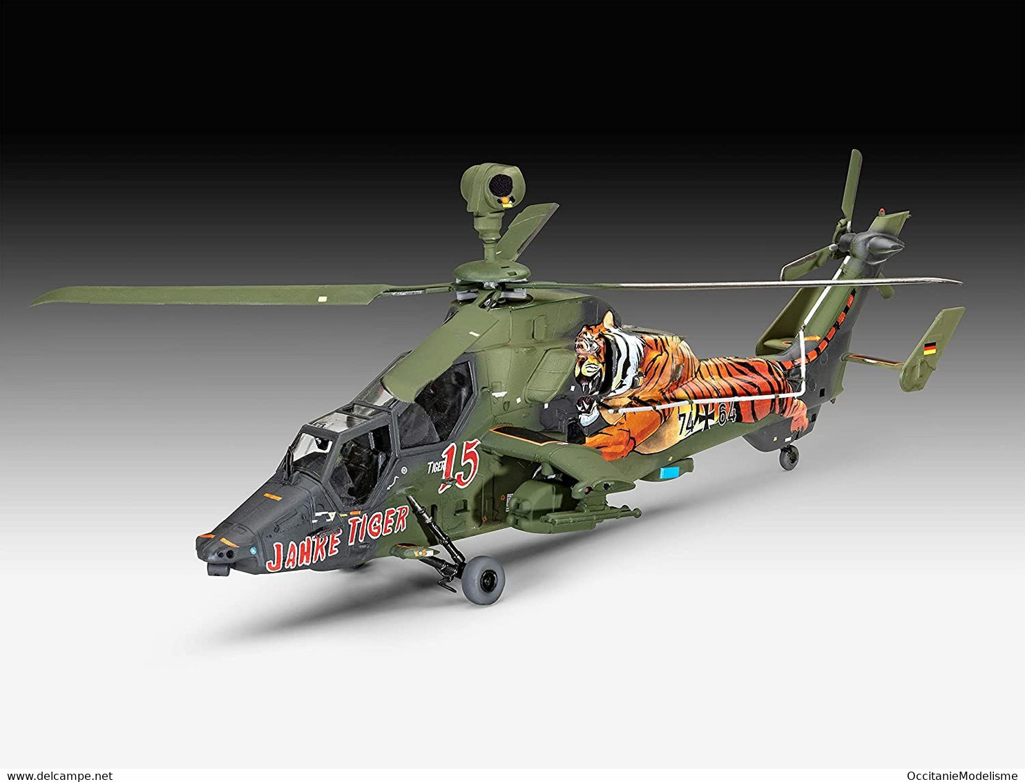 Revell - SET EUROCOPTER TIGER 15 Jahre + Peintures + Colle Maquette Kit Plastique Réf. 63839 Neuf NBO 1/72 - Elicotteri