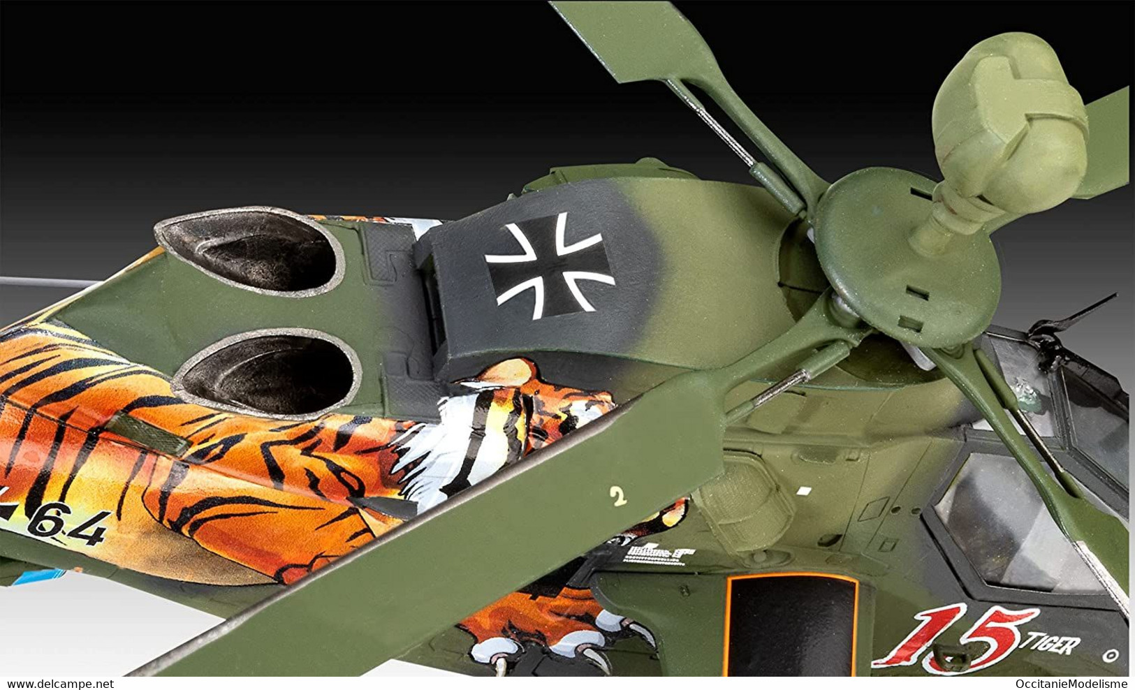 Revell - SET EUROCOPTER TIGER 15 Jahre + Peintures + Colle Maquette Kit Plastique Réf. 63839 Neuf NBO 1/72 - Helicopters