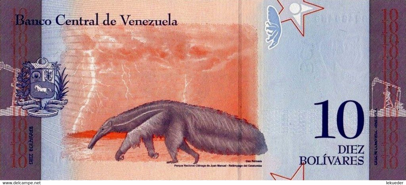 Billete De Banco De VENEZUELA - 10 Bolívares, 2018  Sin Cursar - Otros – América